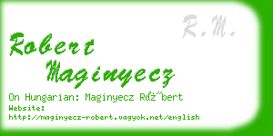 robert maginyecz business card